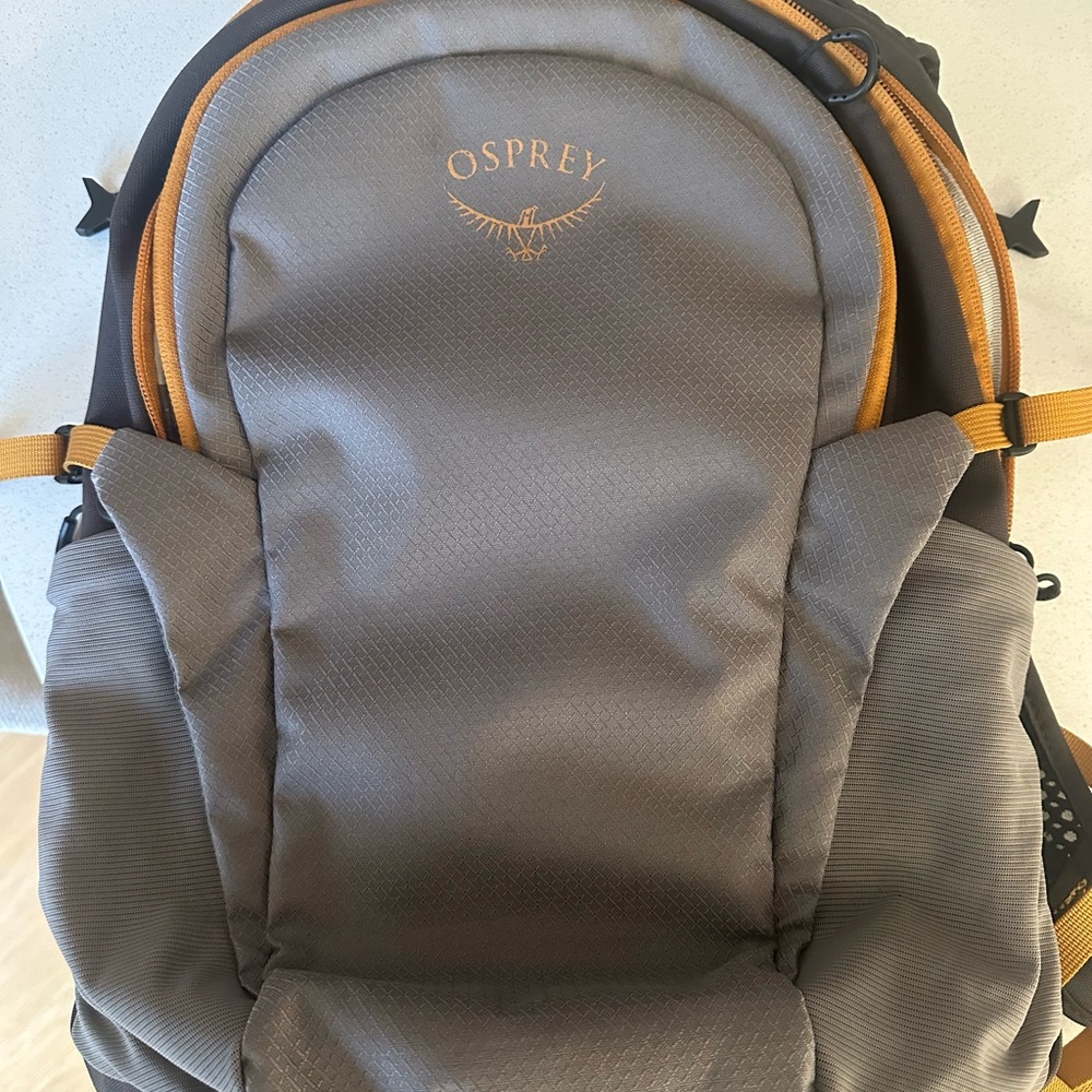 OSPREY Men's Backpack in Gray and Gold